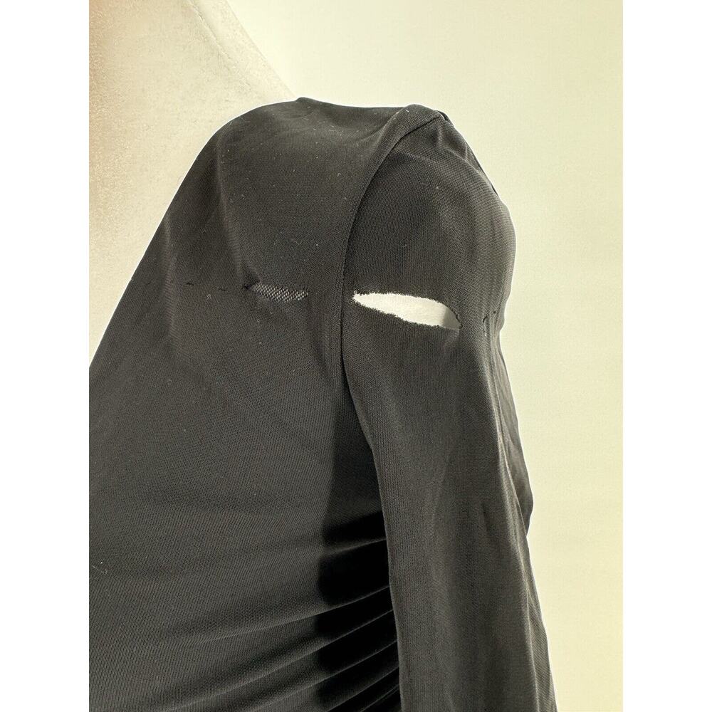 Pinko Dress Sz XS Rouched Party Grunge Holes Black Sexy Cocktail Whimsigoth Emo - Picture 5 of 16